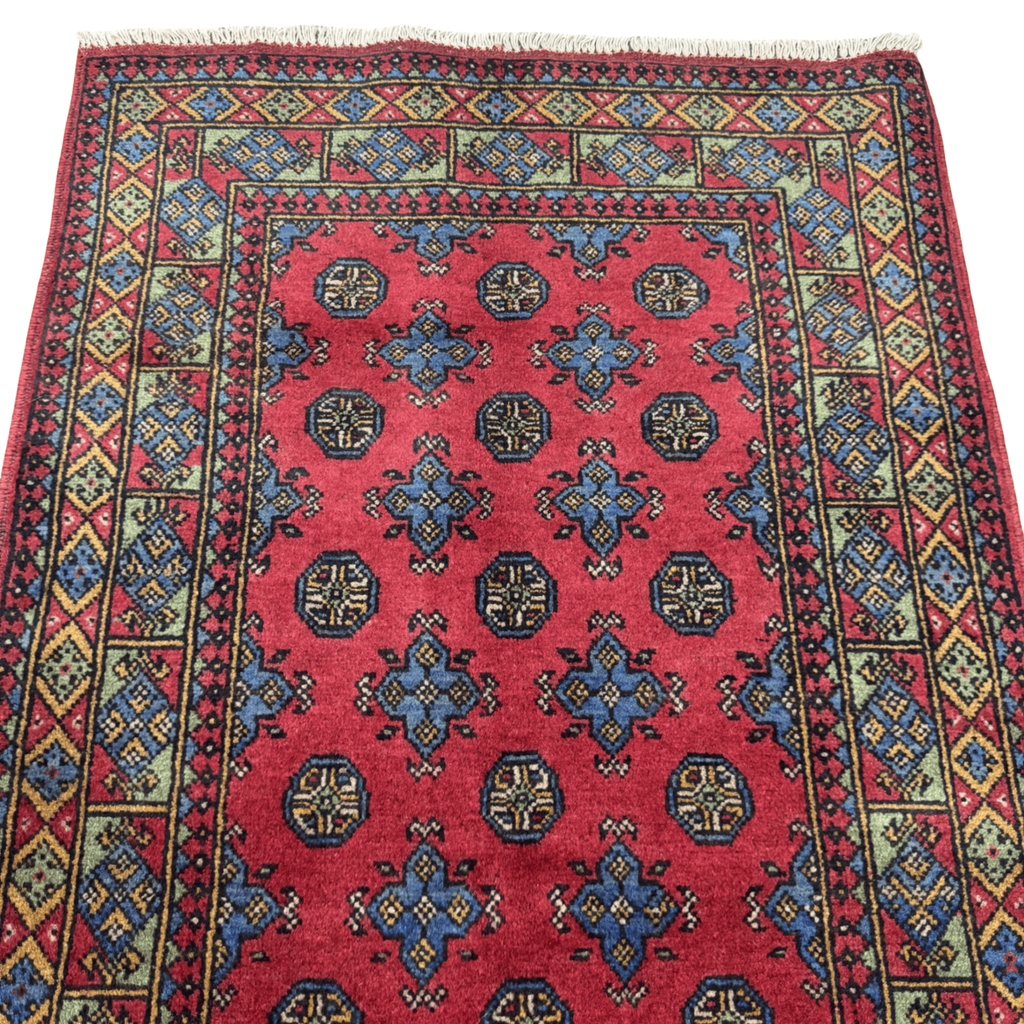 195 x 105 cm Hand-Knotted Afghan Akche Rug