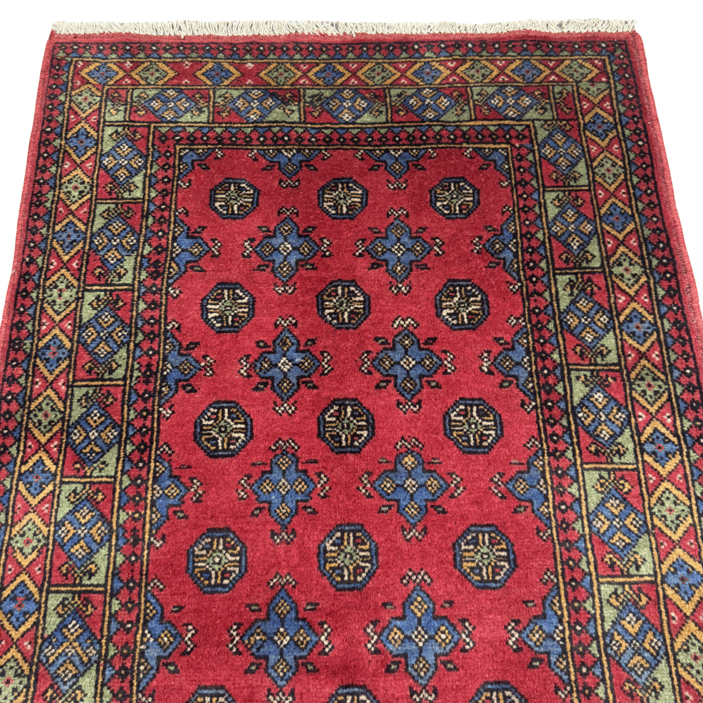 195 x 105 cm Hand-Knotted Afghan Akche Rug