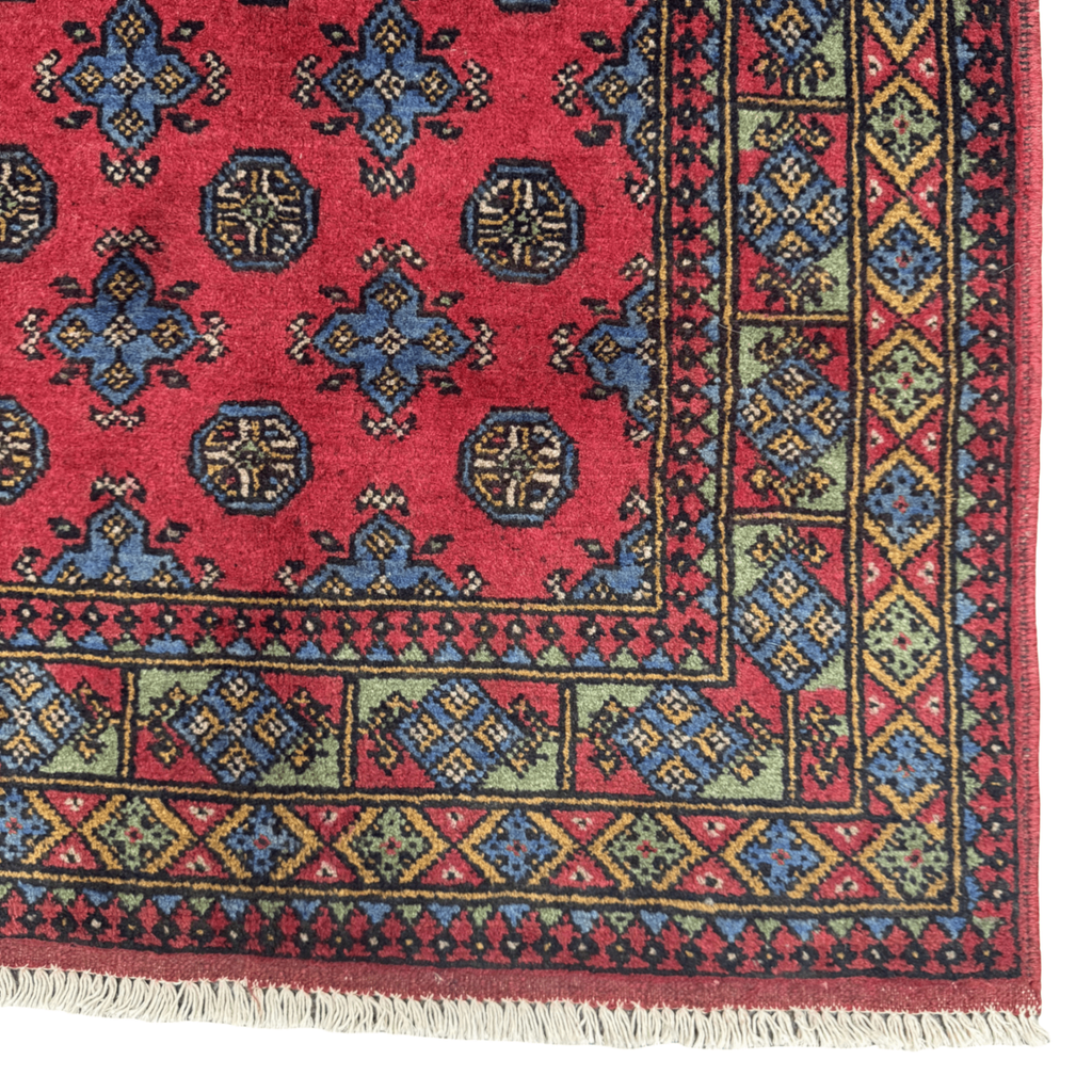 195 x 105 cm Hand-Knotted Afghan Akche Rug