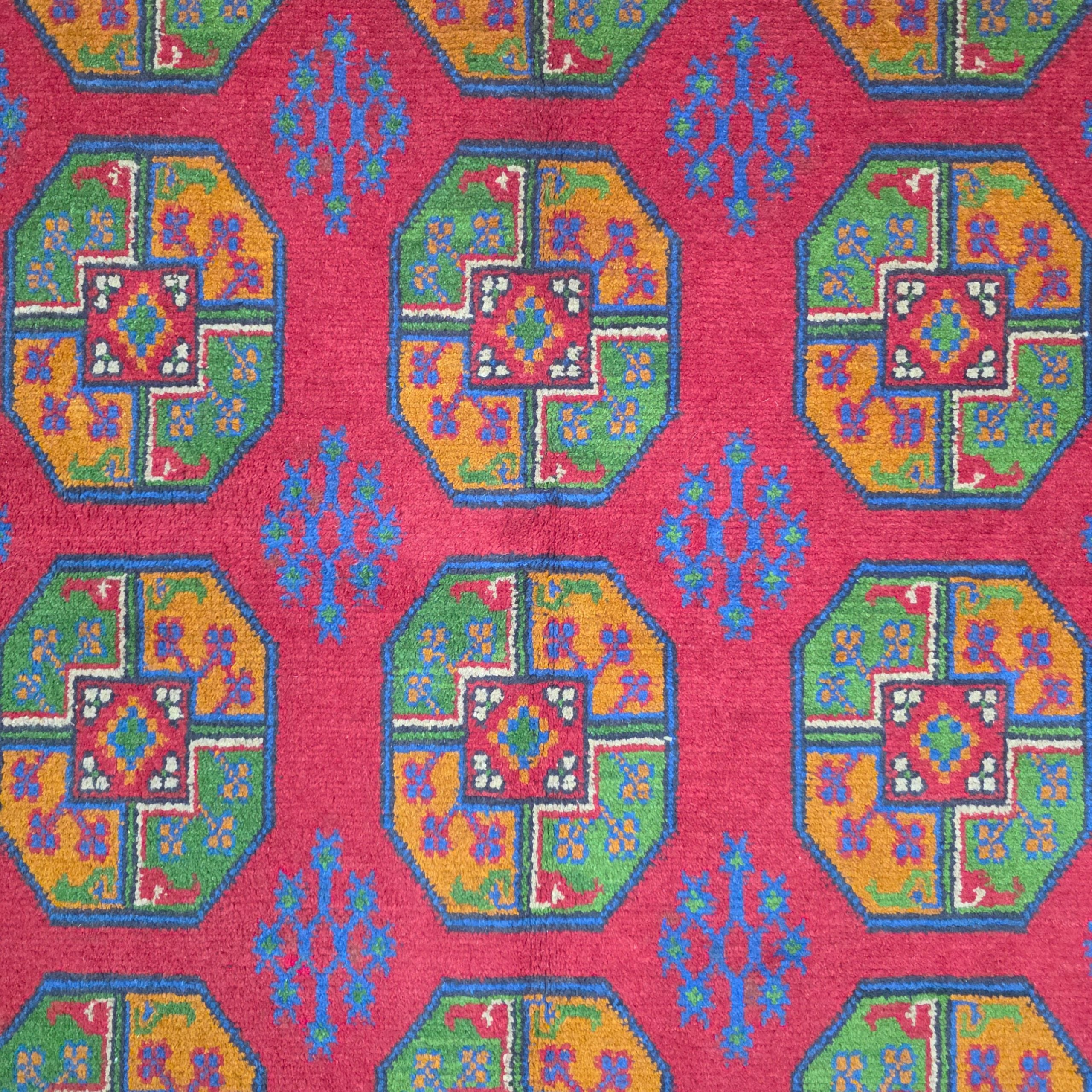198 x 143 cm Hand-Woven Afghan Akche Rug