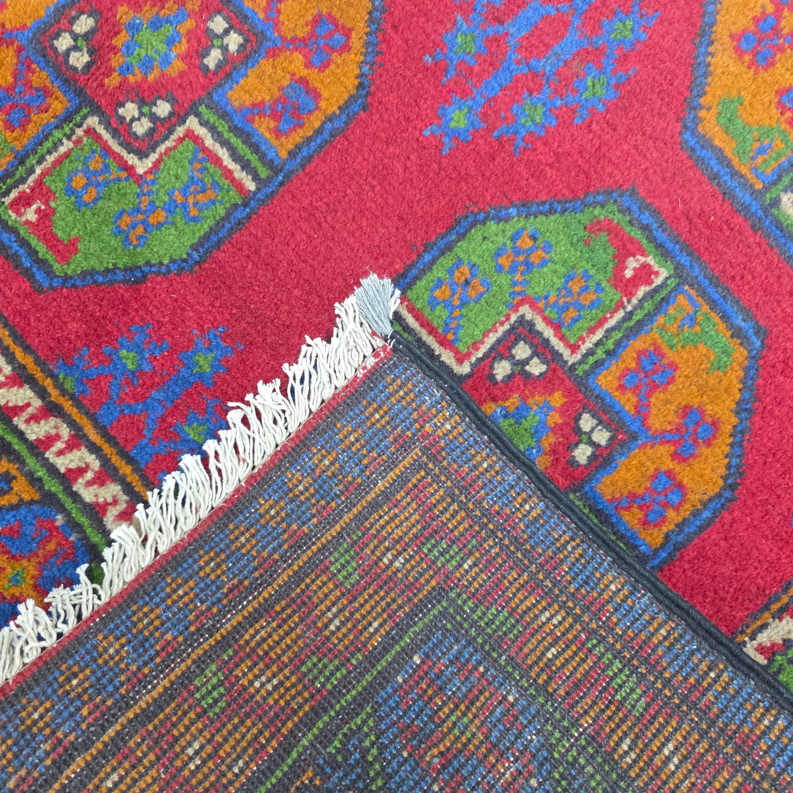 198 x 143 cm Hand-Woven Afghan Akche Rug