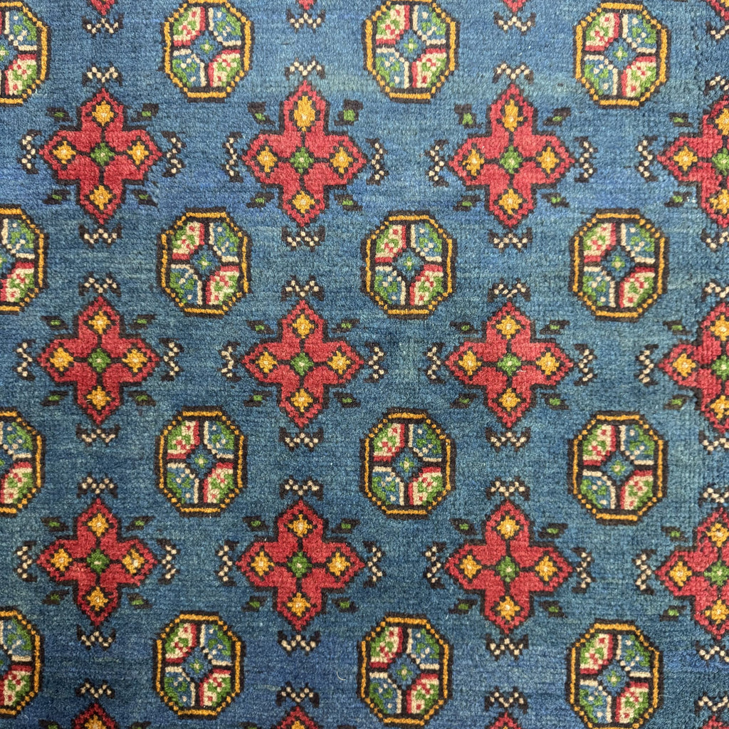 200 x 151 cm Hand-Knotted Color Afghan Akche – Wool Rug