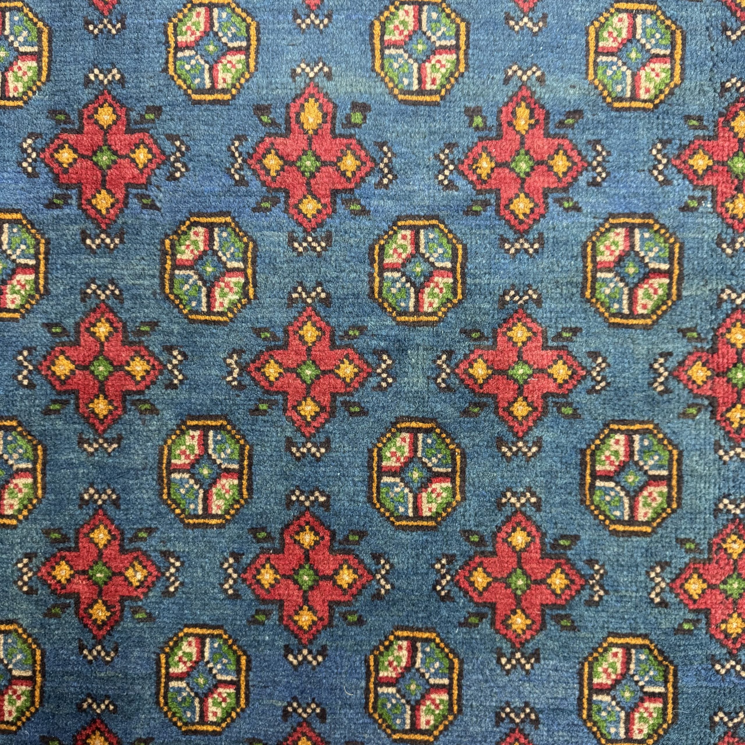 200 x 151 cm Hand-Knotted Color Afghan Akche – Wool Rug