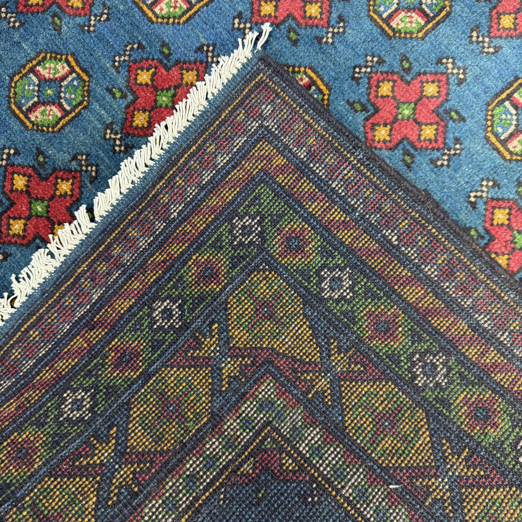 200 x 151 cm Hand-Knotted Afghan Akche Rug