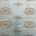 203 x 143 cm Hand Knotted Light Blue Karachi Bokhara – Wool Rug