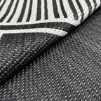 220 x 160 cm Black/Grey Reversible Indoor/Outdoor Rug
