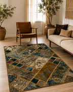 212 x 148 cm Hand-Knotted Ultra Vintage Persian Wool Rug