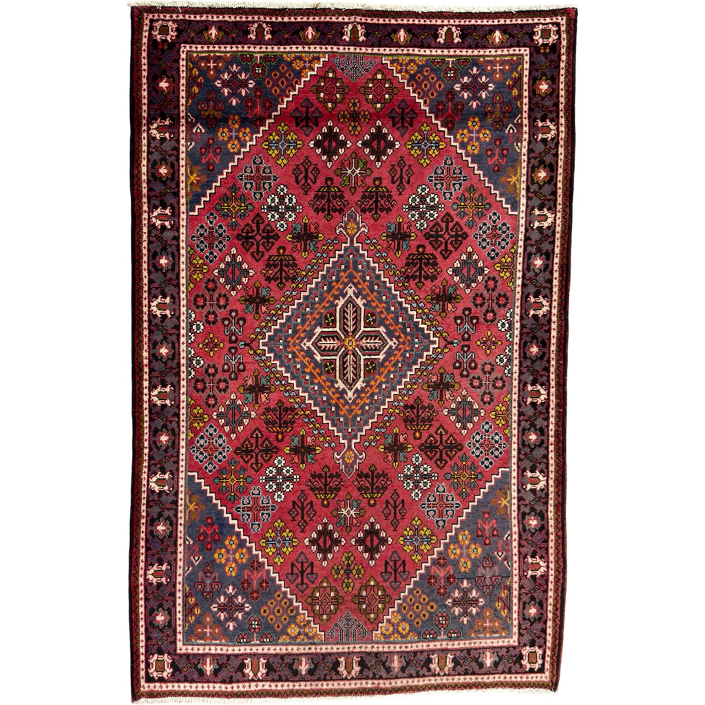 216 x 140 cm Hand-Knotted Persian Joshegan Wool Rug