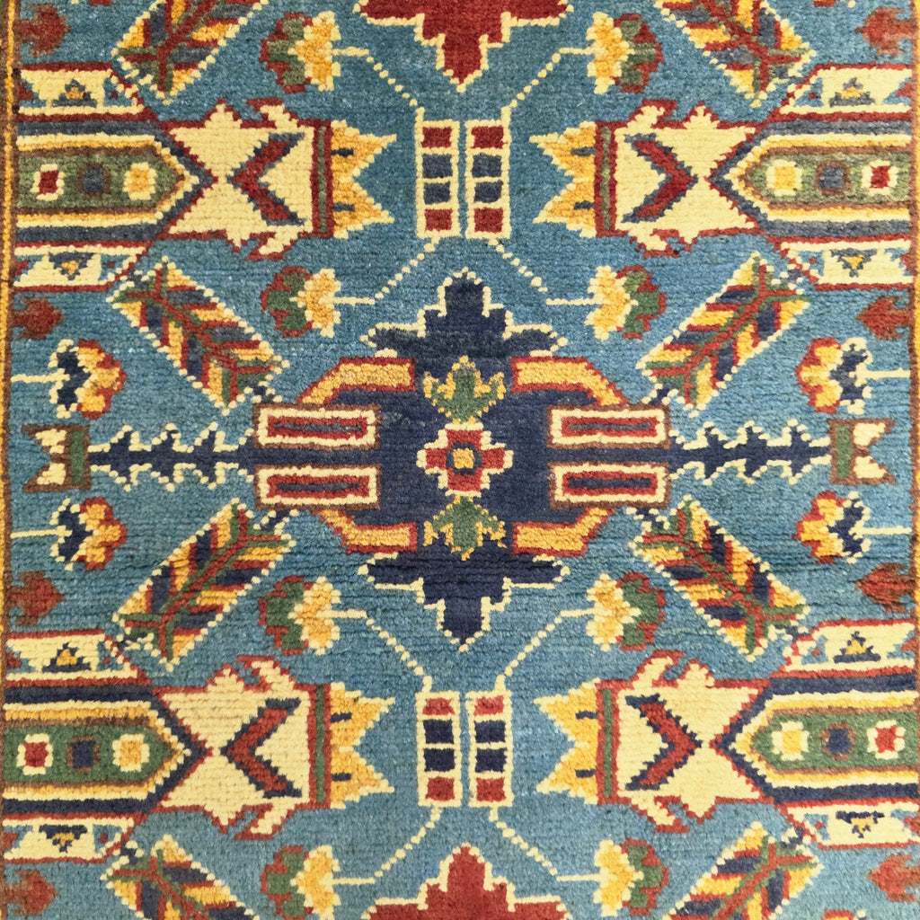 121 x 81 cm Hand Knotted Afghan Kazak Rug