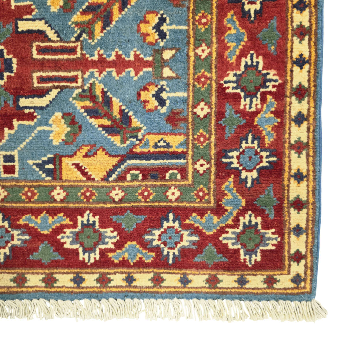 121 x 81 cm Hand Knotted Afghan Kazak Rug
