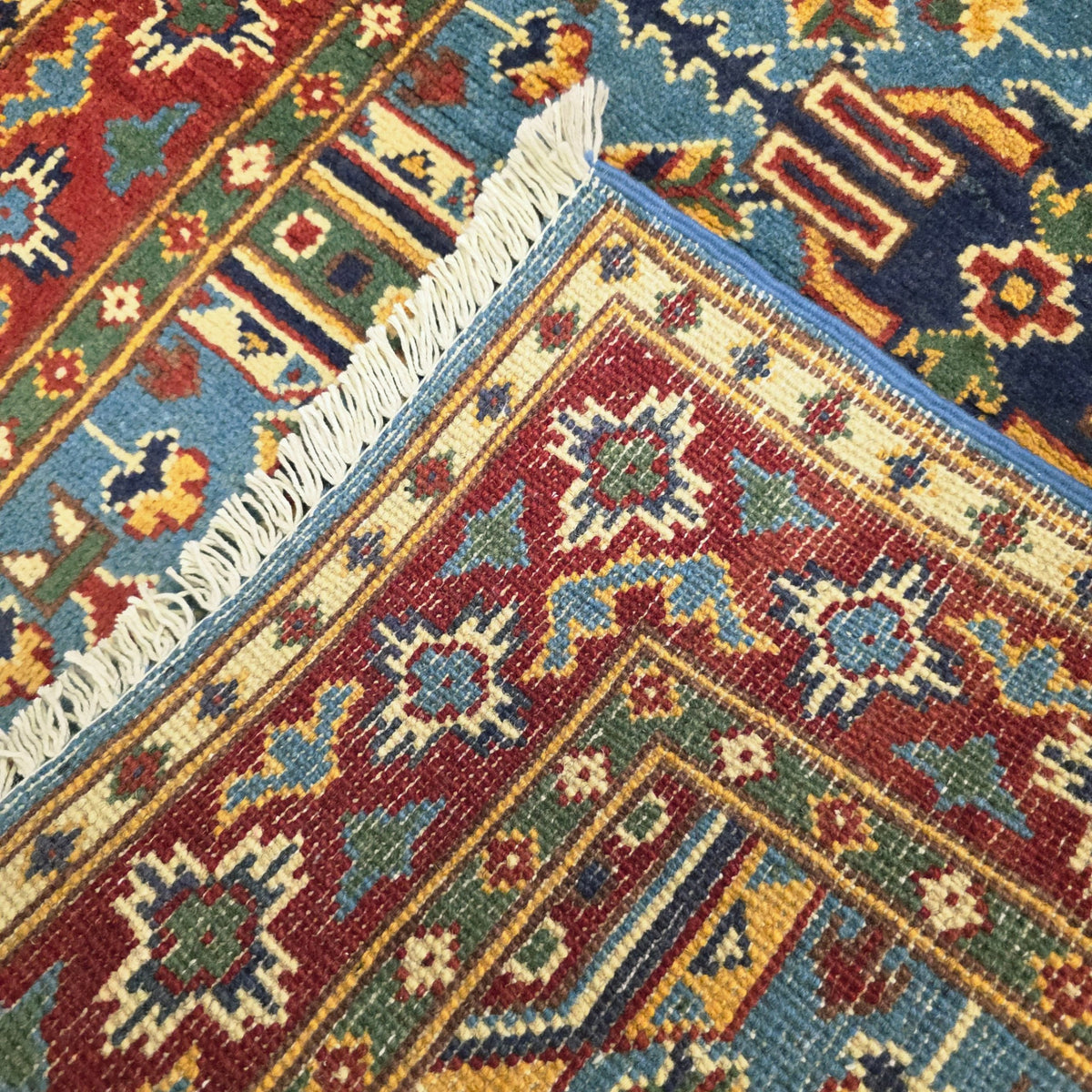 121 x 81 cm Hand Knotted Afghan Kazak Rug