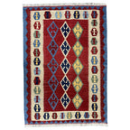 149 × 104 cm Hand-Woven Afghan Kilim Rug – Wool Flatweave