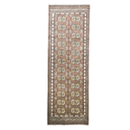 184 x 63 cm Hand Knotted Brown Karachi Bokhara – Runner Rug