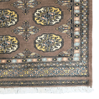 184 x 63 cm Hand Knotted Brown Karachi Bokhara – Runner Rug