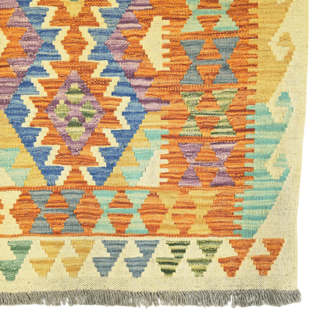 193 x 127 cm Hand Woven Afghan Kilim Rug