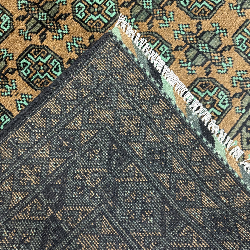 194 x 149 cm Hand-Knotted Afghan Bokhara Akche Rug