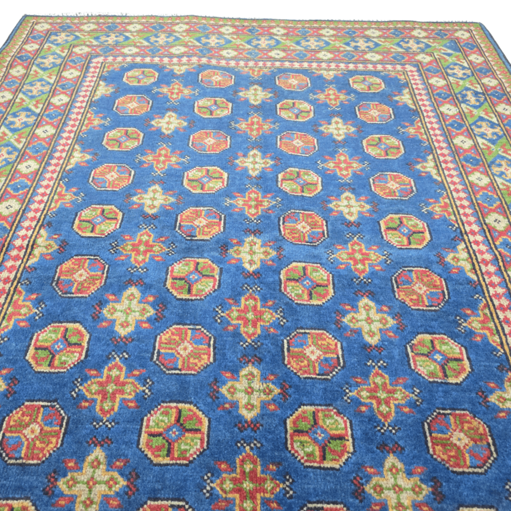 200 x 147 cm Hand-Woven Afghan Akche Rug