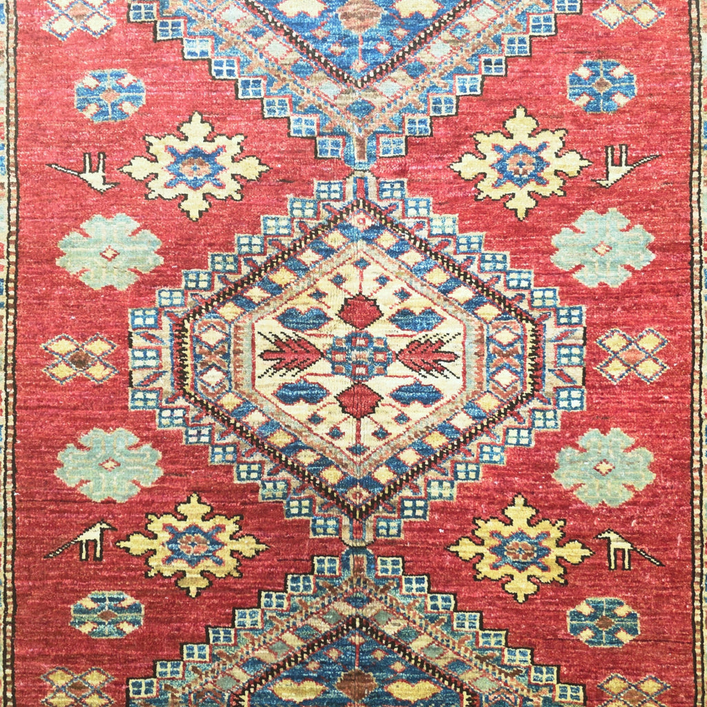 207 x 145 cm Hand Knotted Afghan Kazak – Wool Rug