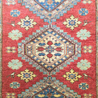 207 x 145 cm Hand Knotted Afghan Kazak – Wool Rug