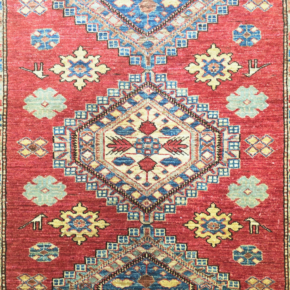 207 x 145 cm Hand Knotted Afghan Kazak – Wool Rug
