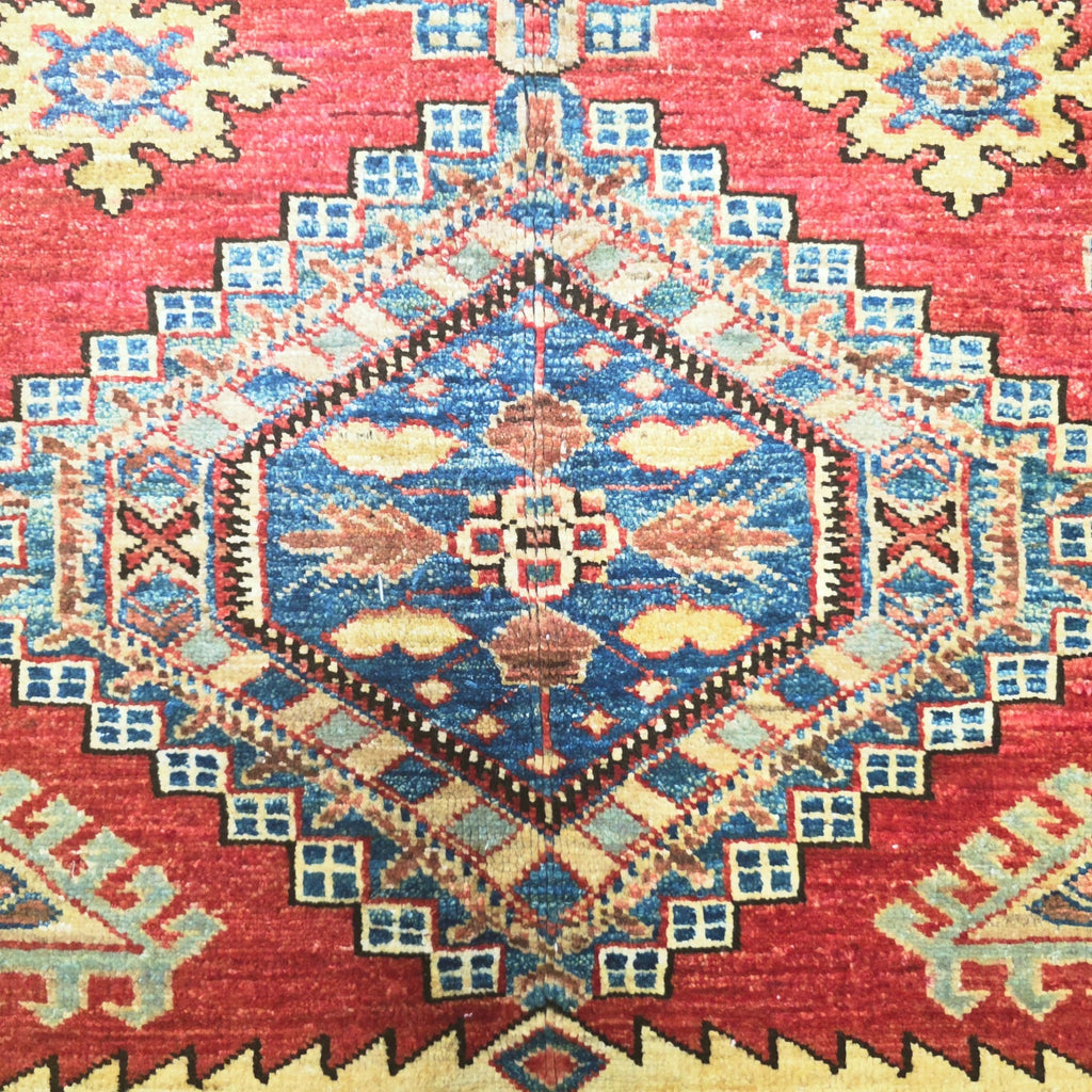 207 x 145 cm Hand Knotted Afghan Kazak – Wool Rug