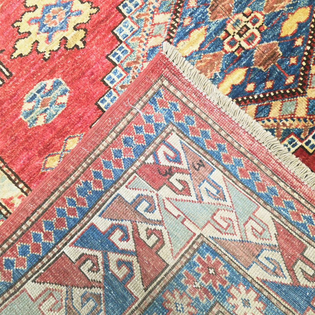207 x 145 cm Hand Knotted Afghan Kazak – Wool Rug