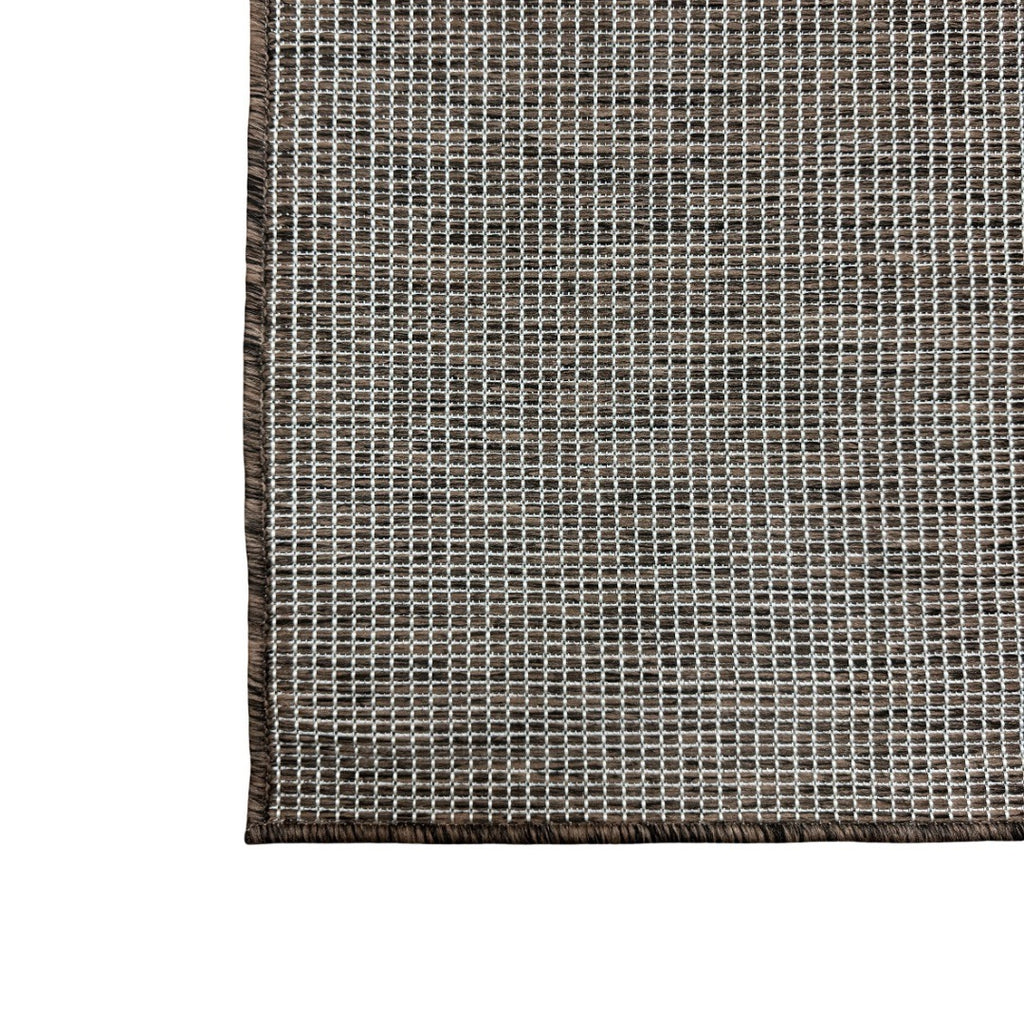 213 x 152 cm Natural Brown Plain Indoor/Outdoor Rug