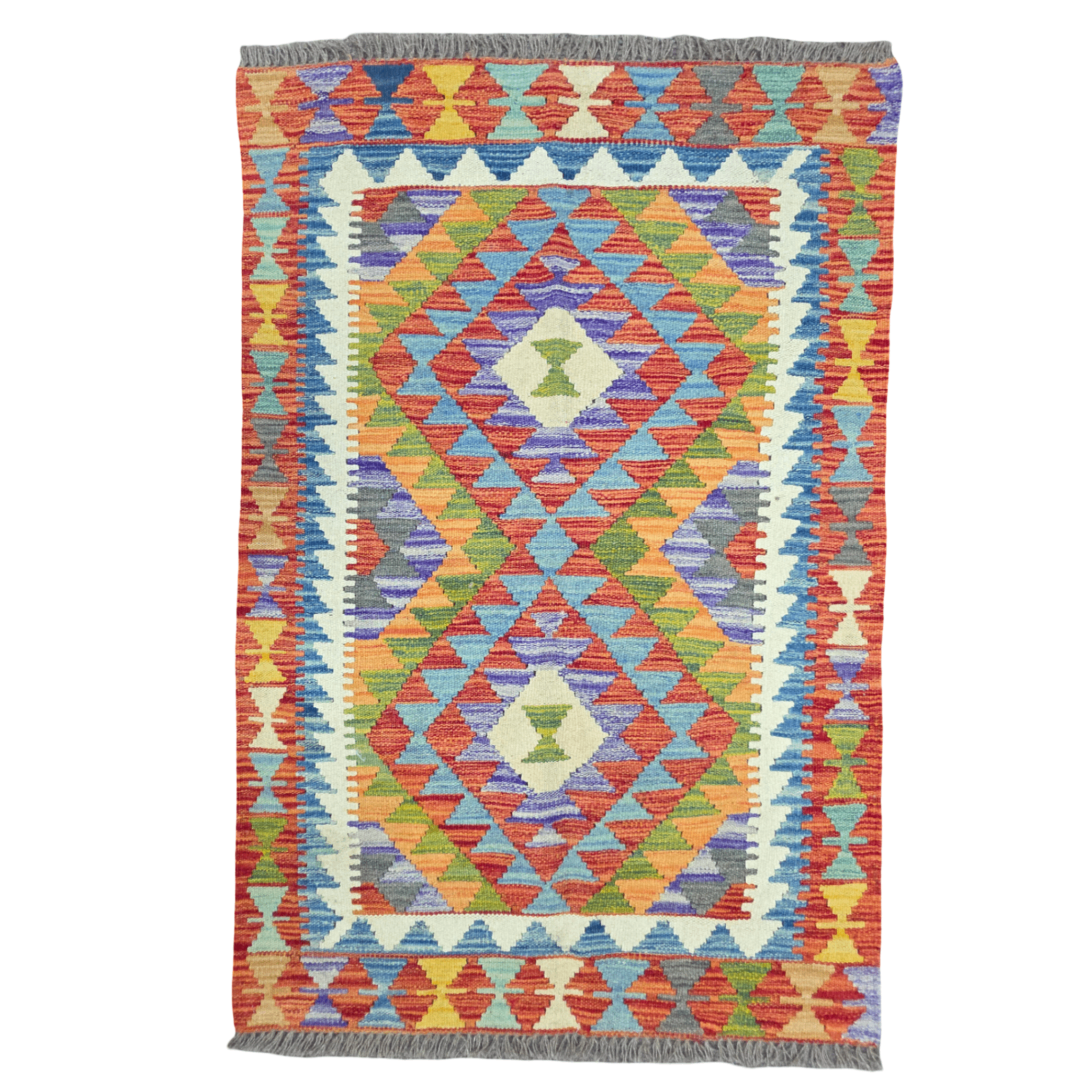 125 x 84 cm Hand-Woven Afghan Kilim Rug