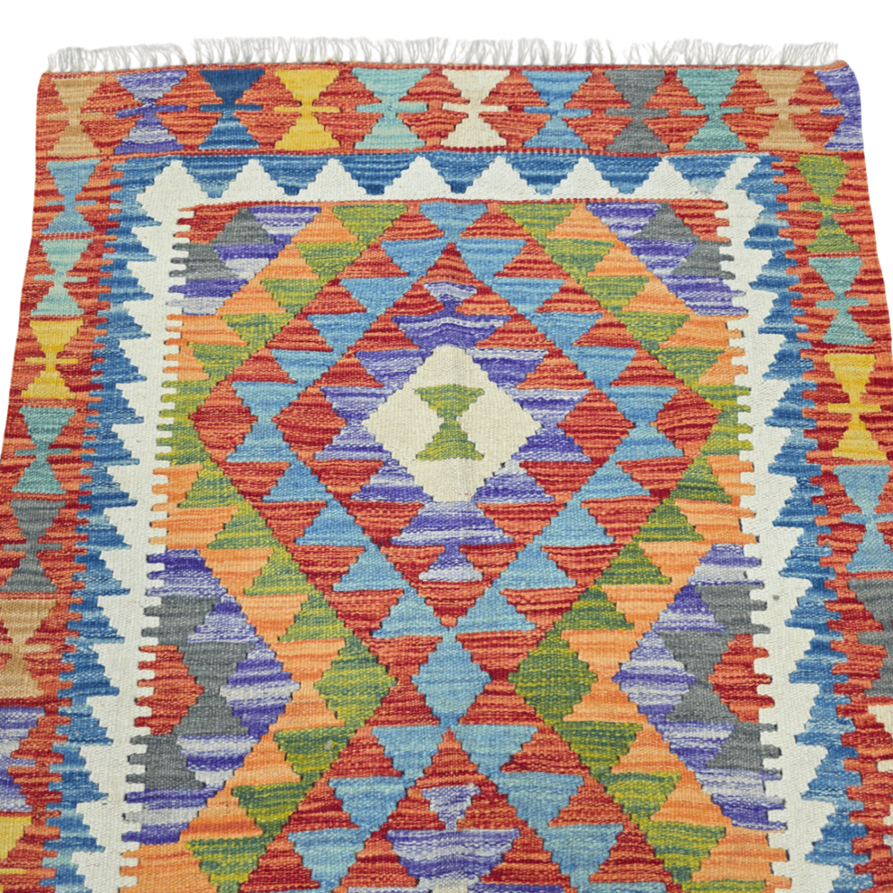 125 x 84 cm Hand-Woven Afghan Kilim Rug