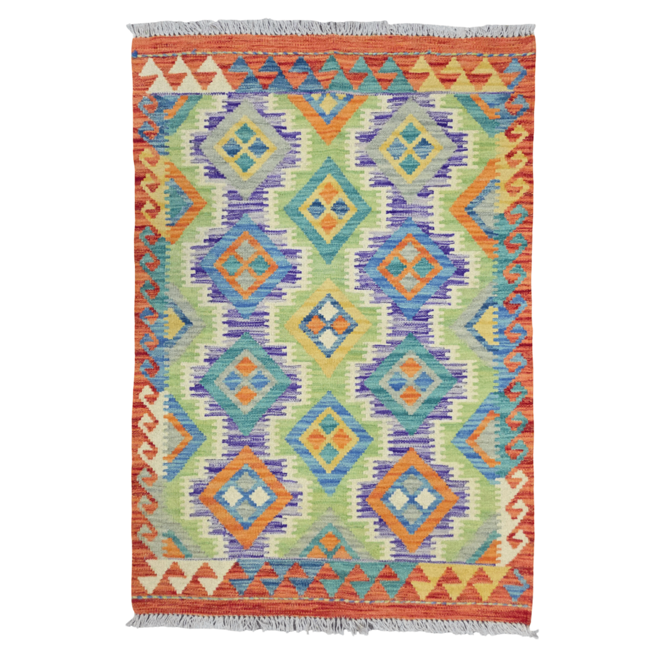 125 x 84 cm Hand-Woven Afghan Kilim Rug