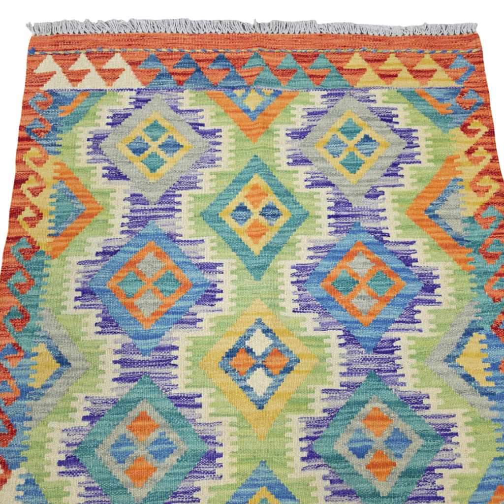 125 x 84 cm Hand-Woven Afghan Kilim Rug