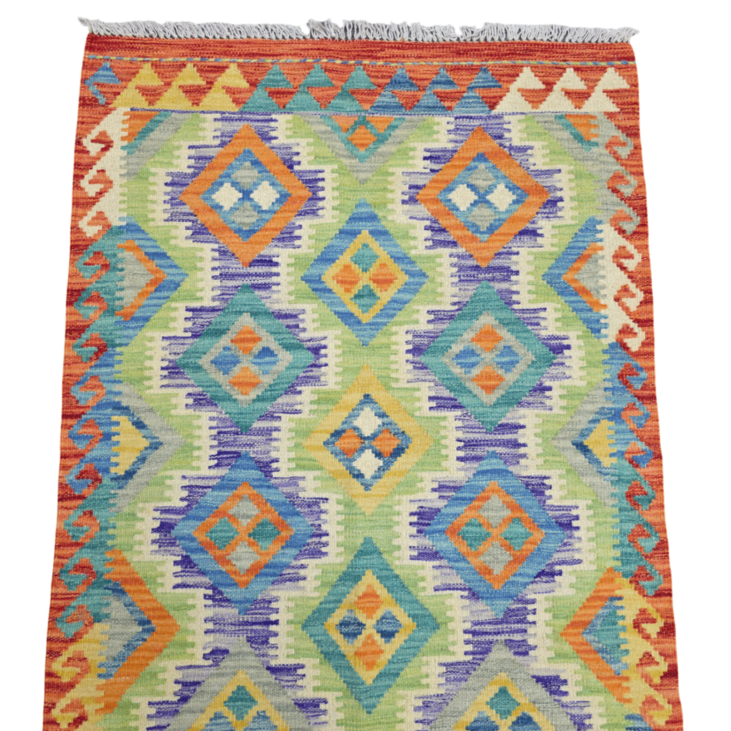 125 x 84 cm Hand-Woven Afghan Kilim Rug