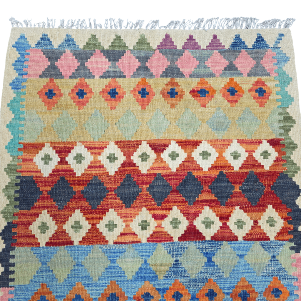 125 x 84 cm Hand-Woven Afghan Kilim Rug