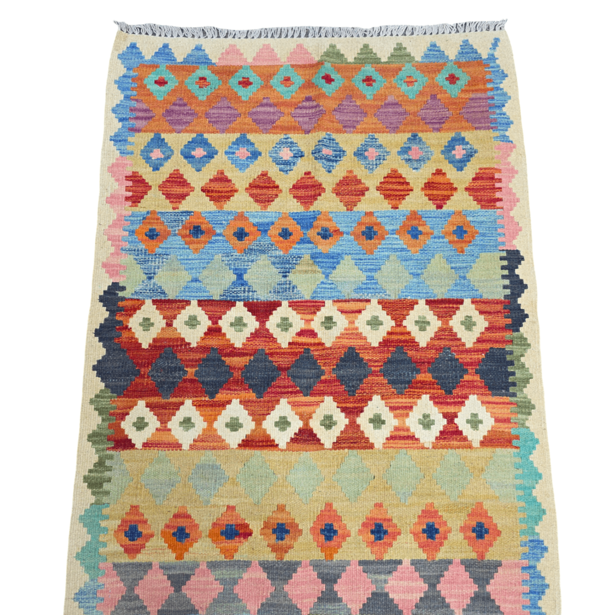 125 x 84 cm Hand-Woven Afghan Kilim Rug