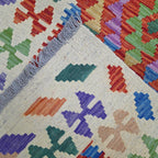 291 x 81 cm Hand-Woven Afghan Kilim Runner Rug