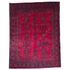 225 x 174 cm Hand-Knotted Afghan Turkmen Rug