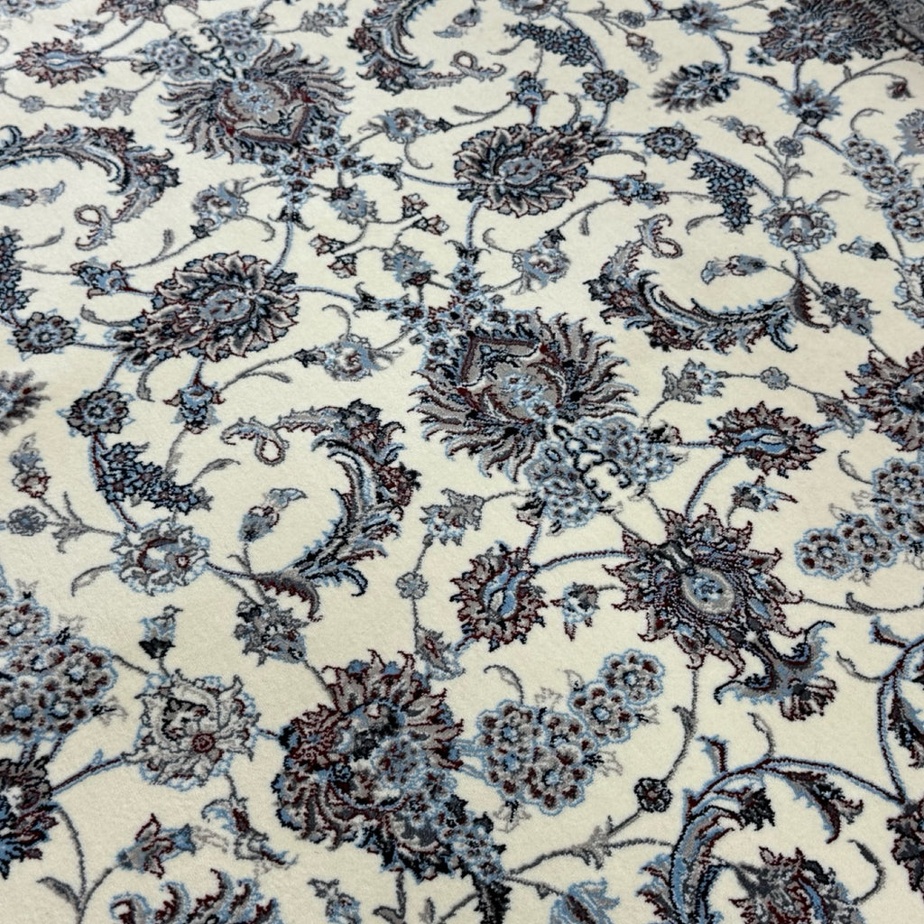 225 x 160cm Persian All Over Ivory Nain Machine Made Rug