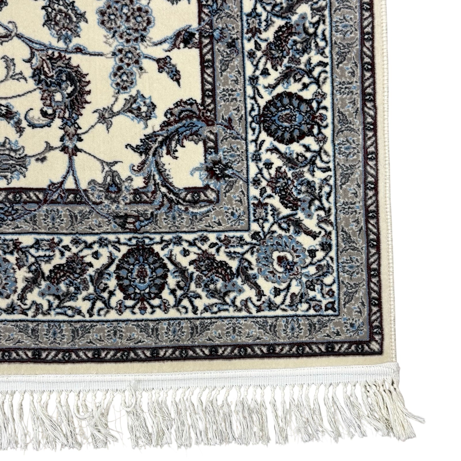 225 x 160cm Persian All Over Ivory Nain Machine Made Rug