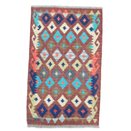 125 x 78 cm Hand-Woven Afghan Kilim Rug