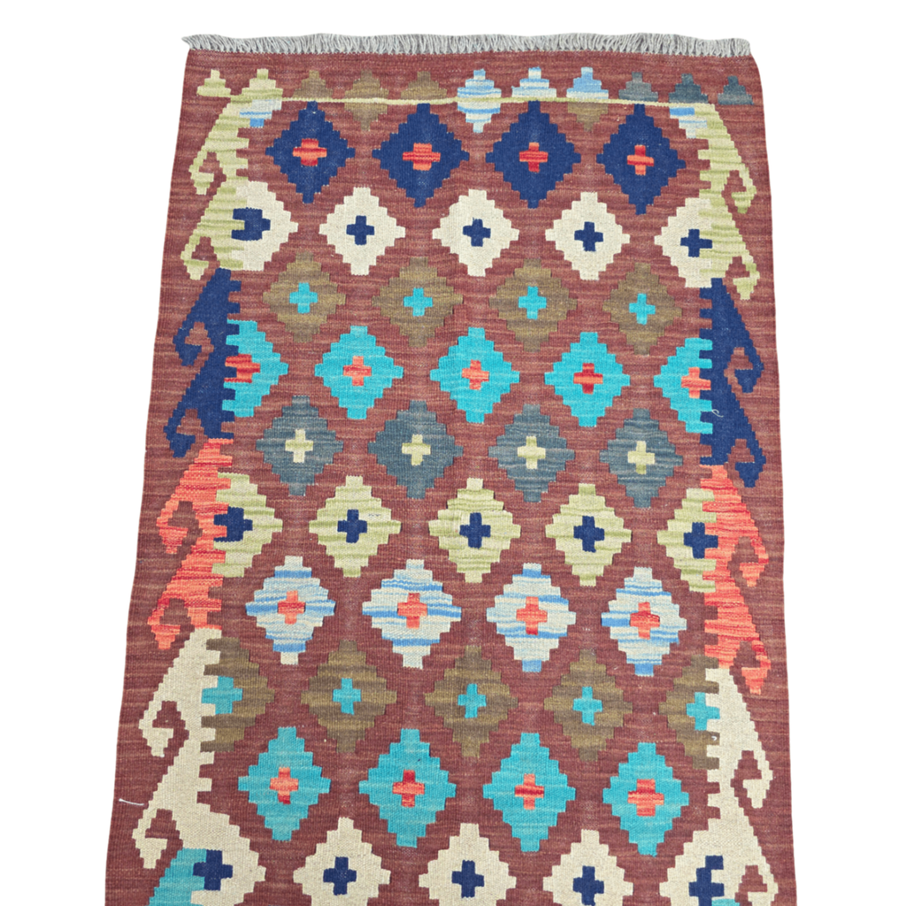 125 x 78 cm Hand-Woven Afghan Kilim Rug