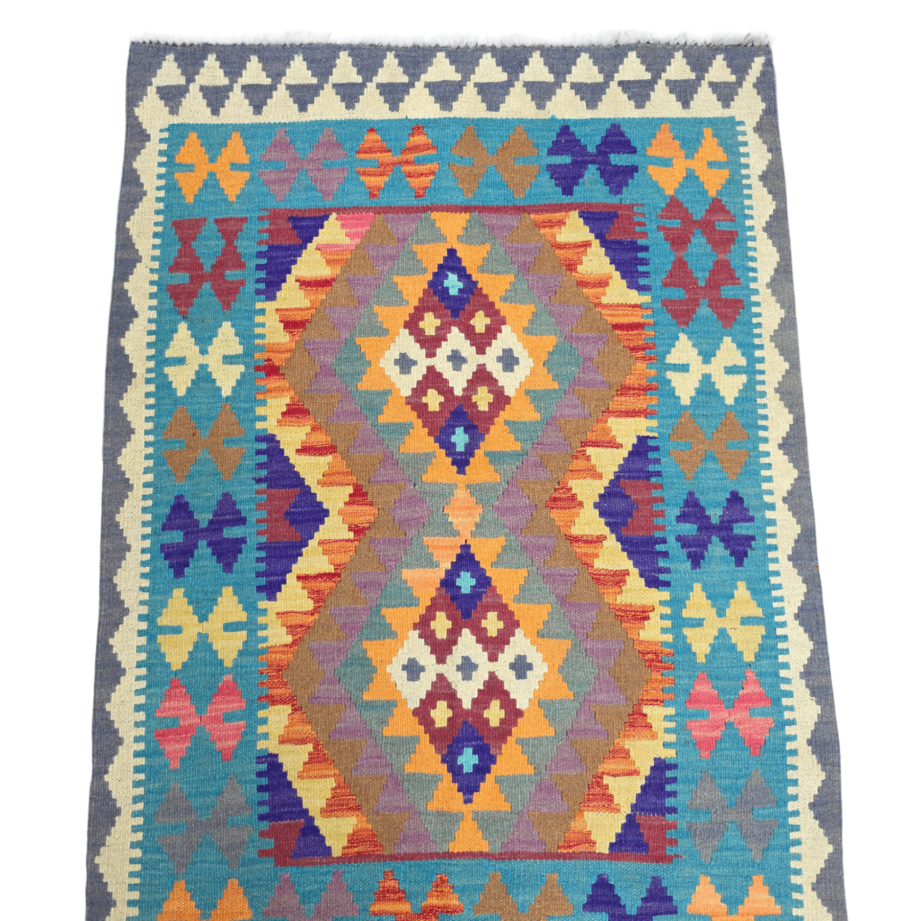 125 x 84 cm Hand-Woven Afghan Kilim Rug