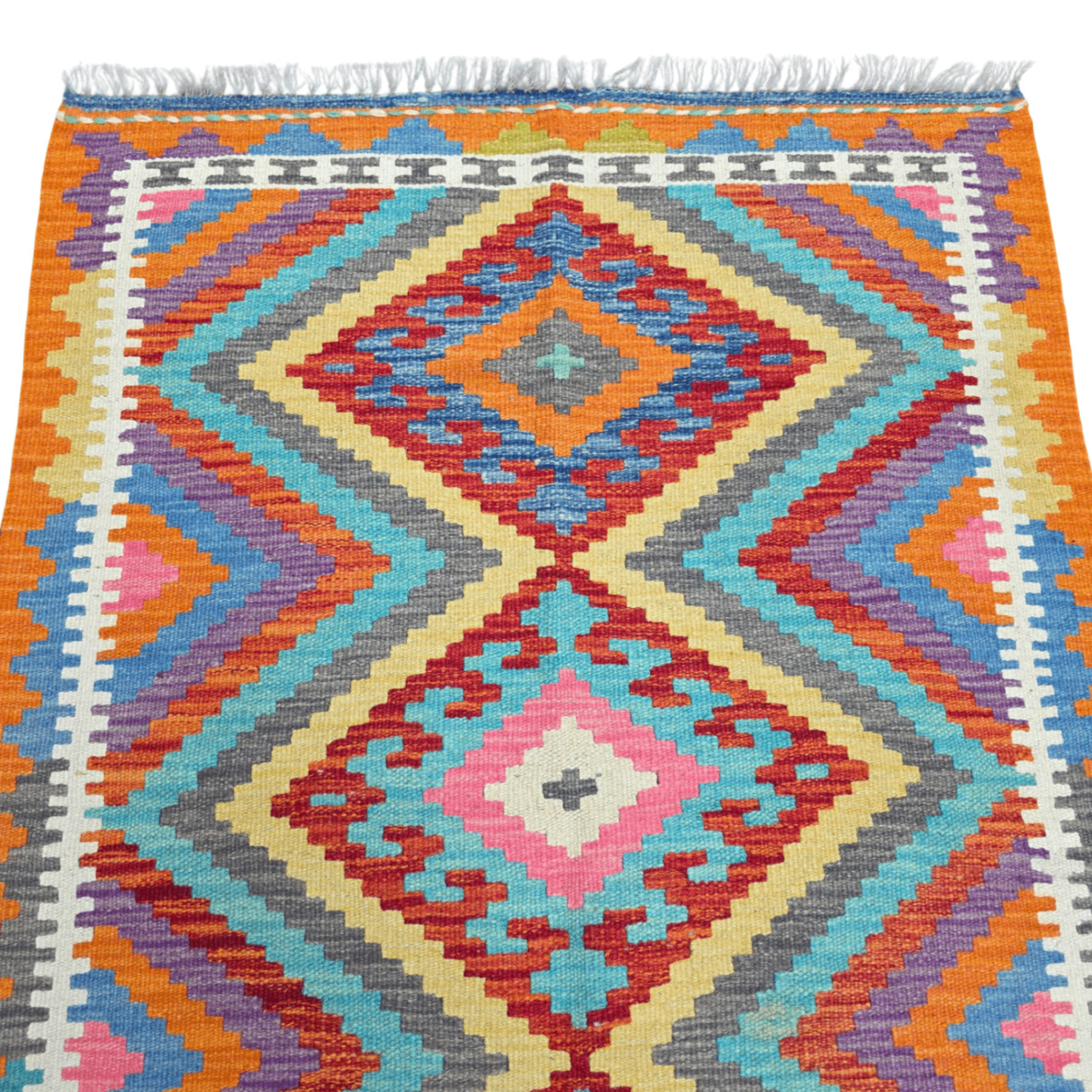 125 x 84 cm Hand-Woven Afghan Kilim Rug