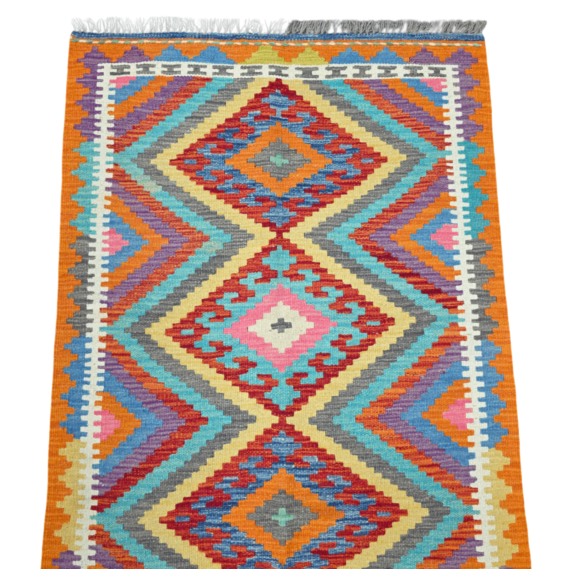 125 x 84 cm Hand-Woven Afghan Kilim Rug