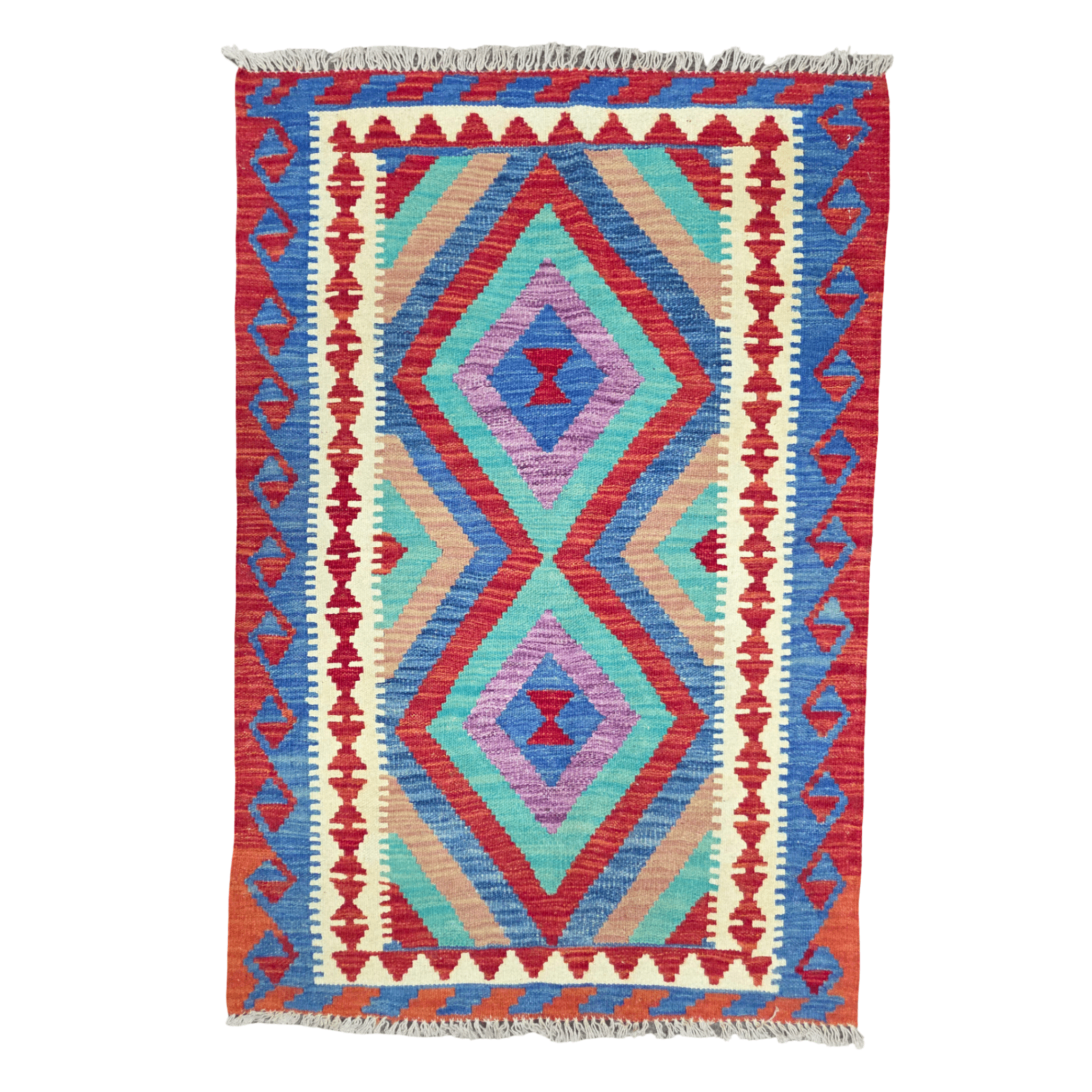 125 x 84 cm Hand-Woven Afghan Kilim Rug
