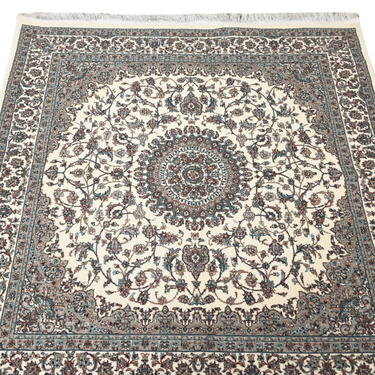 150 x 150 cm Persian Nain Tutesh All-over Shah Abbasi Machine Made Rug