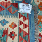 154 × 103 cm Hand-Woven Afghan Kilim Rug – Wool Flatweave