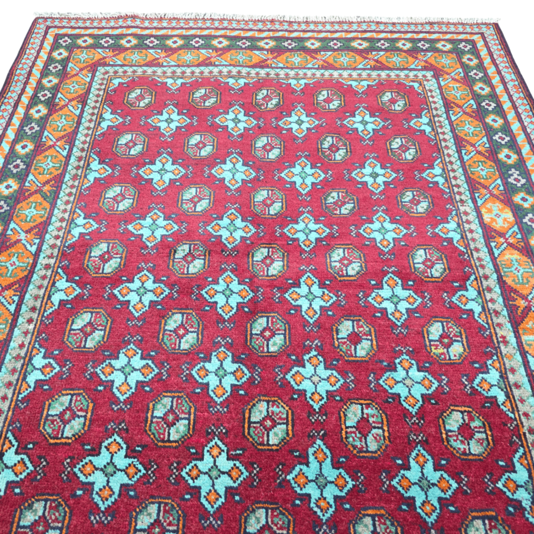 200 x 150 cm Hand-Woven Afghan Akche Rug