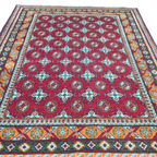 200 x 150 cm Hand-Woven Afghan Akche Rug