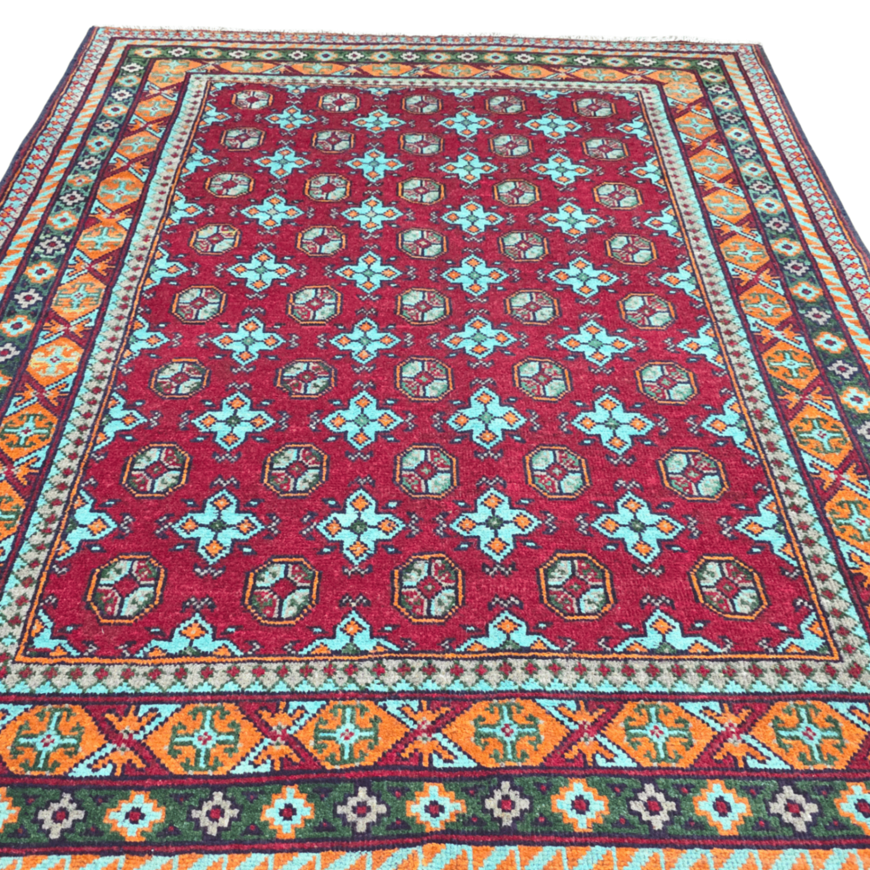 200 x 150 cm Hand-Woven Afghan Akche Rug