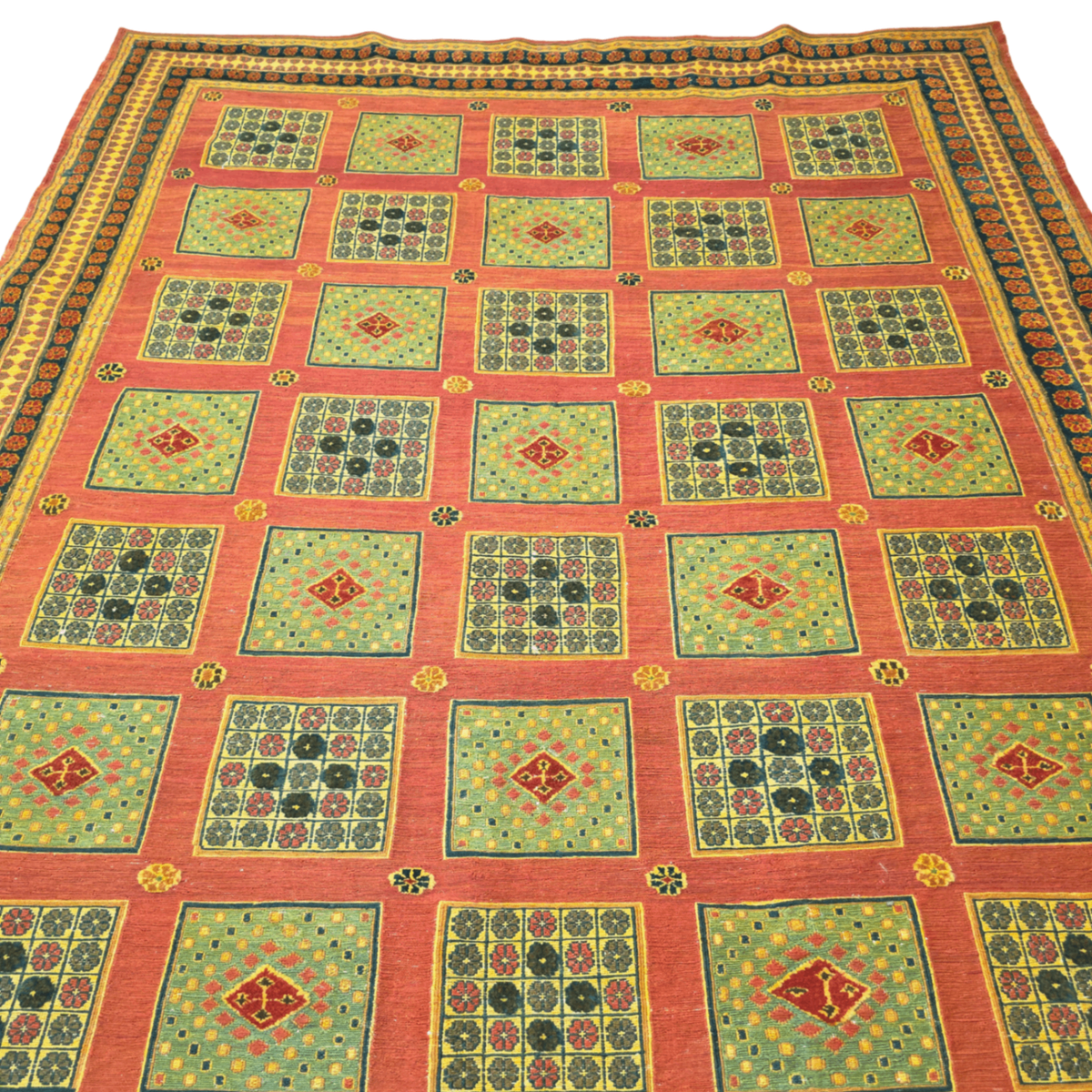 253 x 198 cm Hand Woven Tribal Afghan Kilim Sumak – Wool Rug